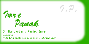 imre panak business card