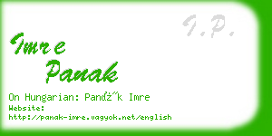 imre panak business card